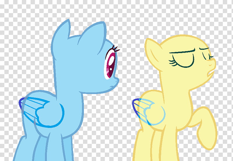 MLP Base I will not stand for this, yellow and blue ponies art transparent background PNG clipart