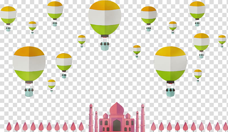 India Independence Day Watercolor, Paint, Wet Ink, Indian Independence Day, Indian Independence Movement, Balloon, Flight, Hot Air Balloon transparent background PNG clipart