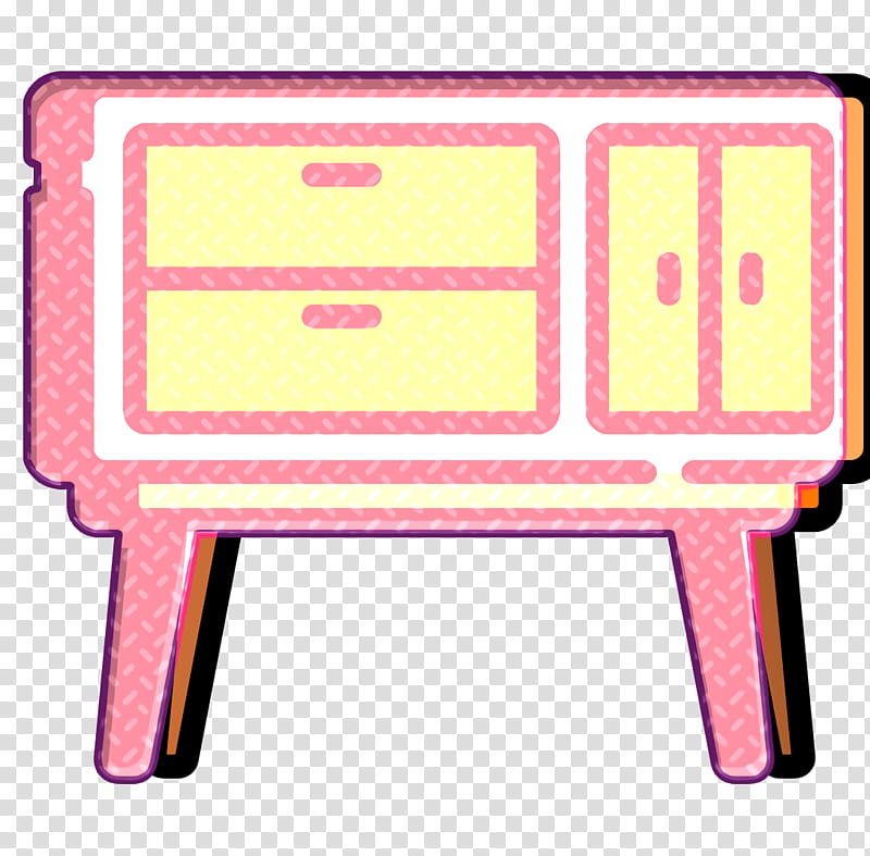 Buffet icon Home Decoration icon Furniture and household icon, Pink, Step Stool, Table, Rectangle transparent background PNG clipart