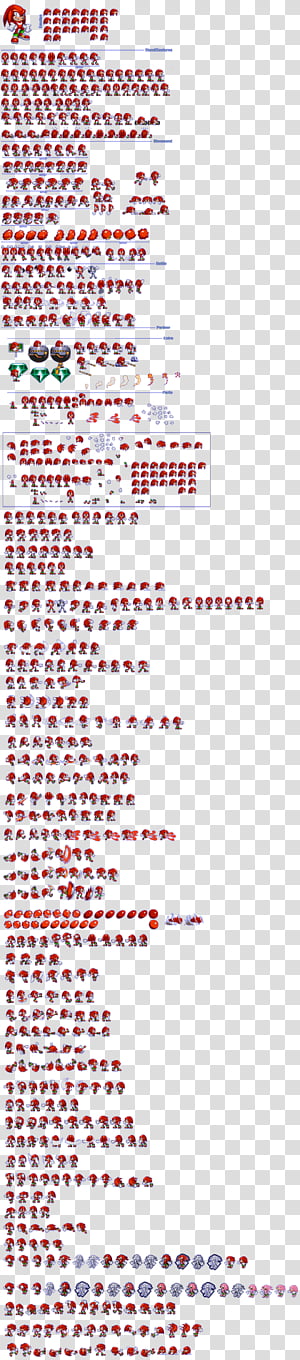 Download Sonic Sprite Sheet PNG Image with No Background 