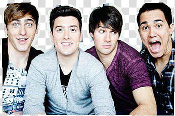 Big time rush, four-member boy band transparent background PNG clipart