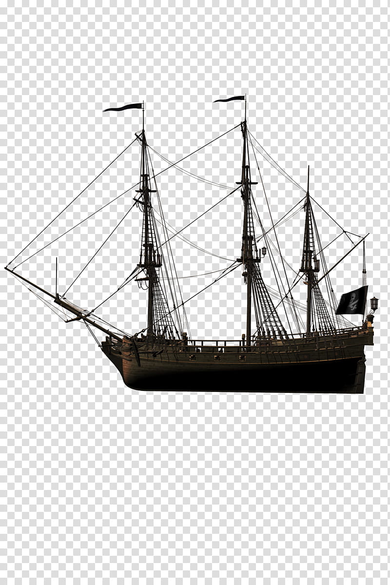 Pirate Ships II , brown sailing ship graphic transparent background PNG clipart