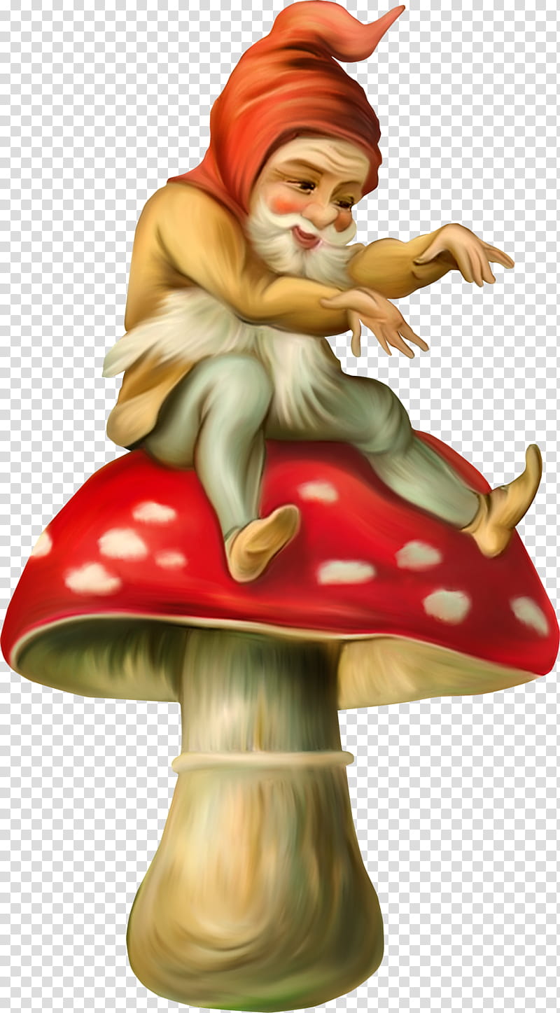 Christmas Elf, Gnome, Garden Gnome, Mushroom, Edible Mushroom, Fungus, Dwarf, Stuffed Mushrooms transparent background PNG clipart