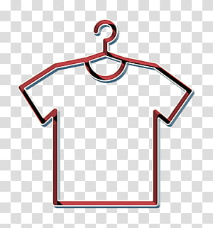 Tshirt icon Cloth icon Laundry icon, Clothing, Red, Clothes Hanger, Line,  Sleeve, Sports Uniform, Top transparent background PNG clipart
