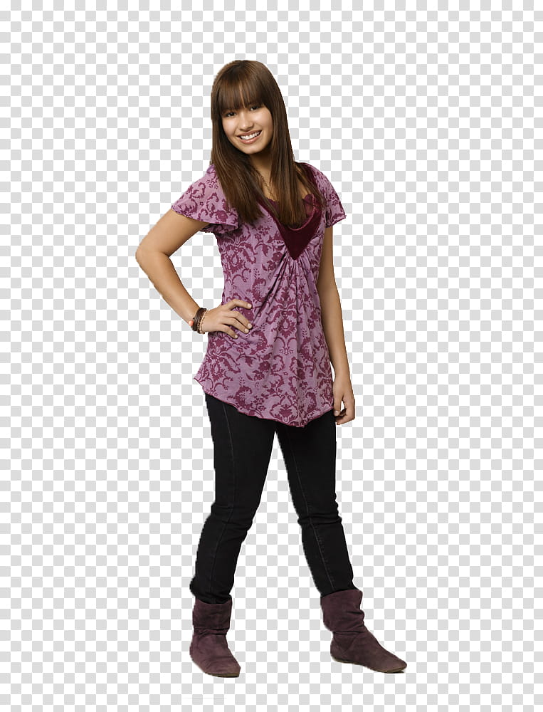 Demi in Camp Rock, Demi Lovato resting right hand on waist transparent background PNG clipart