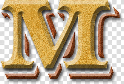 Steampunked Scrap Kit Freebie, brown capital letter M art transparent background PNG clipart