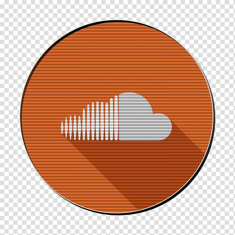 Soundcloud icon Social media icons icon, Orange, Circle, Line, Logo, Beige, Oval transparent background PNG clipart