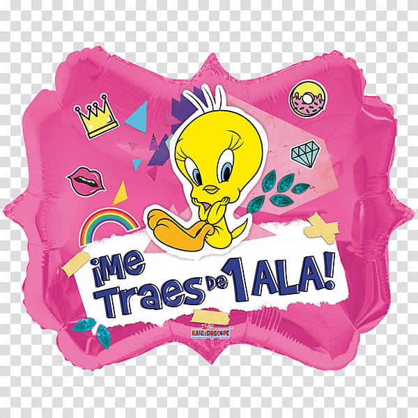 Pink Balloon, Tweety, Looney Tunes, Love, 2018, Marc Antony And Pussyfoot, Text, Price transparent background PNG clipart