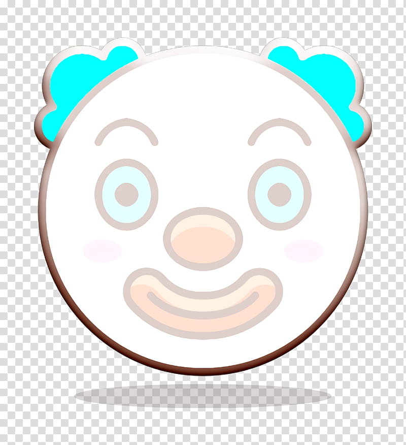 clown icon face icon, Head, Nose, Cartoon, Smile, Circle, Animation transparent background PNG clipart
