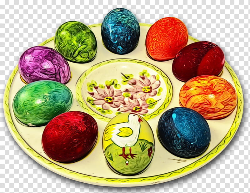Easter Egg, Easter Bunny, Easter
, Food, Chicken, Easter Plate, Vegetable, Boiled Egg transparent background PNG clipart