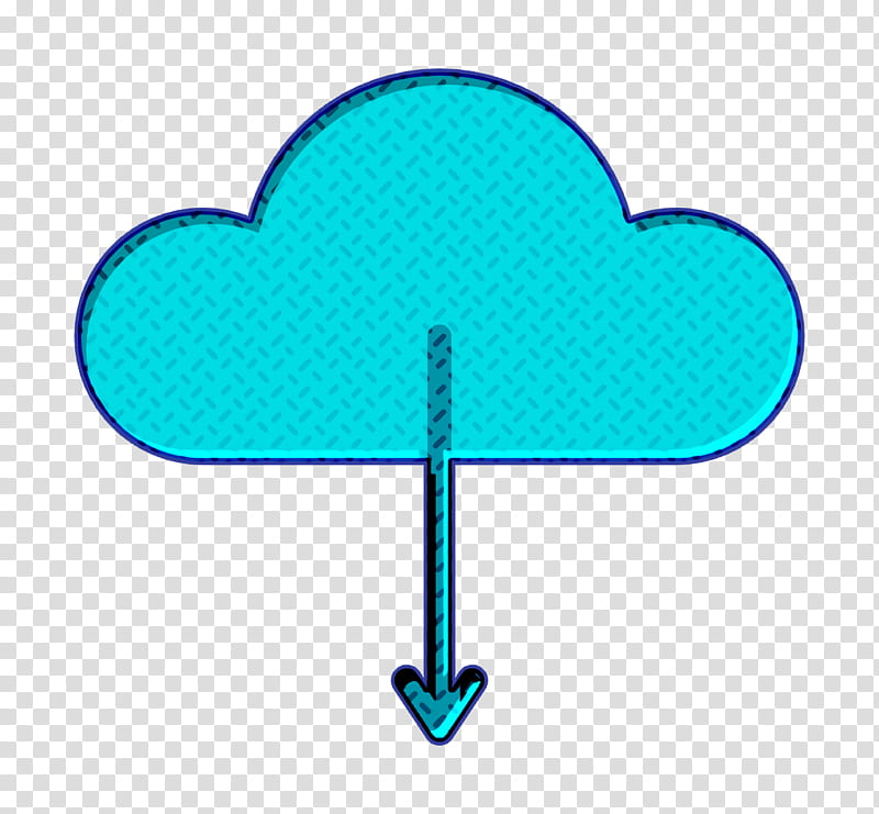 Cloud computing icon Communication and media icon Technology icon, Turquoise, Aqua, Teal, Line, Symbol, Electric Blue, Heart transparent background PNG clipart