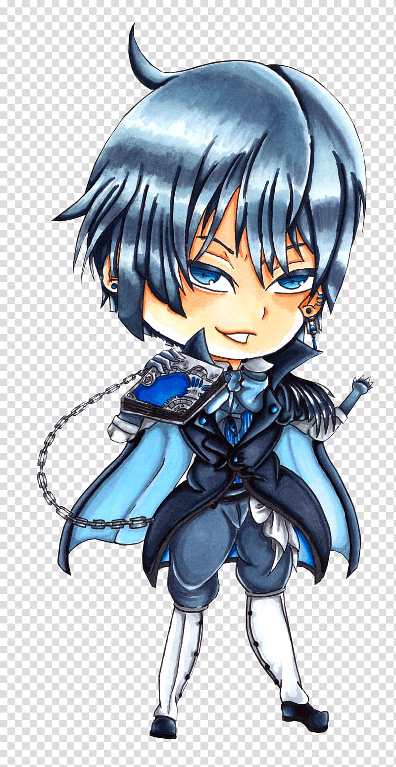 VnC Chibi Vanitas, blue-haired woman anime character illustration transparent background PNG clipart