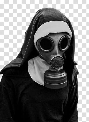 Halloween , black gas mask transparent background PNG clipart