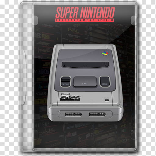 Console Series, gray Nintendo SNES case transparent background PNG clipart
