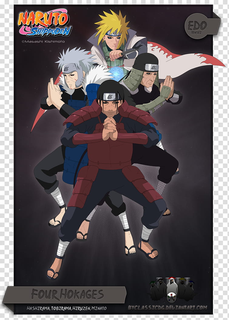 Four Hokages,Edo Tensei-, Naruto Four Hokages transparent background PNG clipart