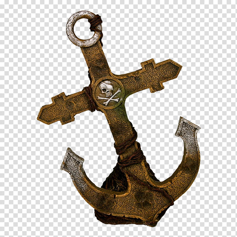 Pirates, brown pirate anchor transparent background PNG clipart