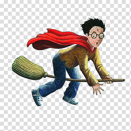 Harry Potter, Harry Potter riding broom illustration transparent background PNG clipart