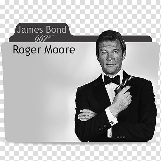 James Bond movies Roger Moore Folder Icon, James Bond Roger Moore transparent background PNG clipart