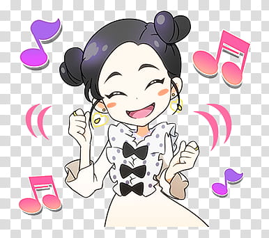 TWICE LINE STICKERS Candy pop edition, woman wearing dress artwork transparent background PNG clipart
