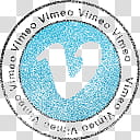 Free Stamp Social Network Icon V, Vimeo transparent background PNG clipart