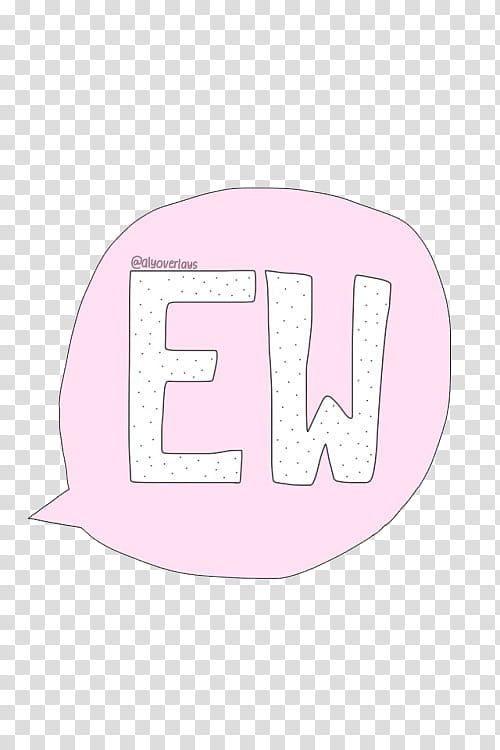 pink and white ew text transparent background PNG clipart