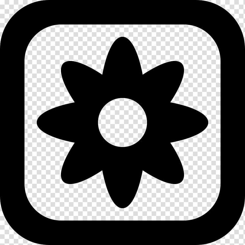 Flower Logo, Computer, Symbol, Emoticon, User Interface, Web Feed, Circle, Blackandwhite transparent background PNG clipart