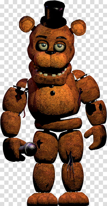 Withered Freddy New Textures Full Body transparent background PNG