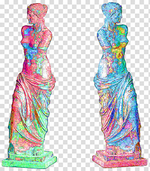 WEBPUNK , two female statues illustration transparent background PNG clipart