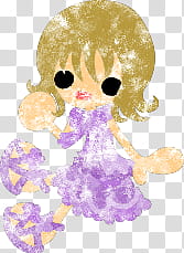 The icons of cute girls in cute dress, asaagao-girl- transparent background PNG clipart