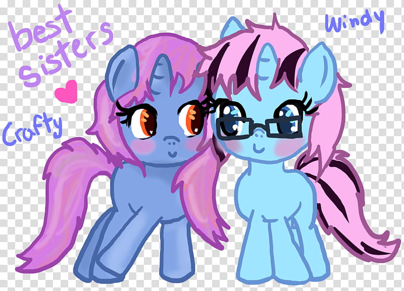 MLP Best Sisters Windy and Crafty transparent background PNG clipart