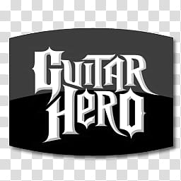 Cinema dock icons, Guitarherotext, Guitar Hero logo transparent background PNG clipart