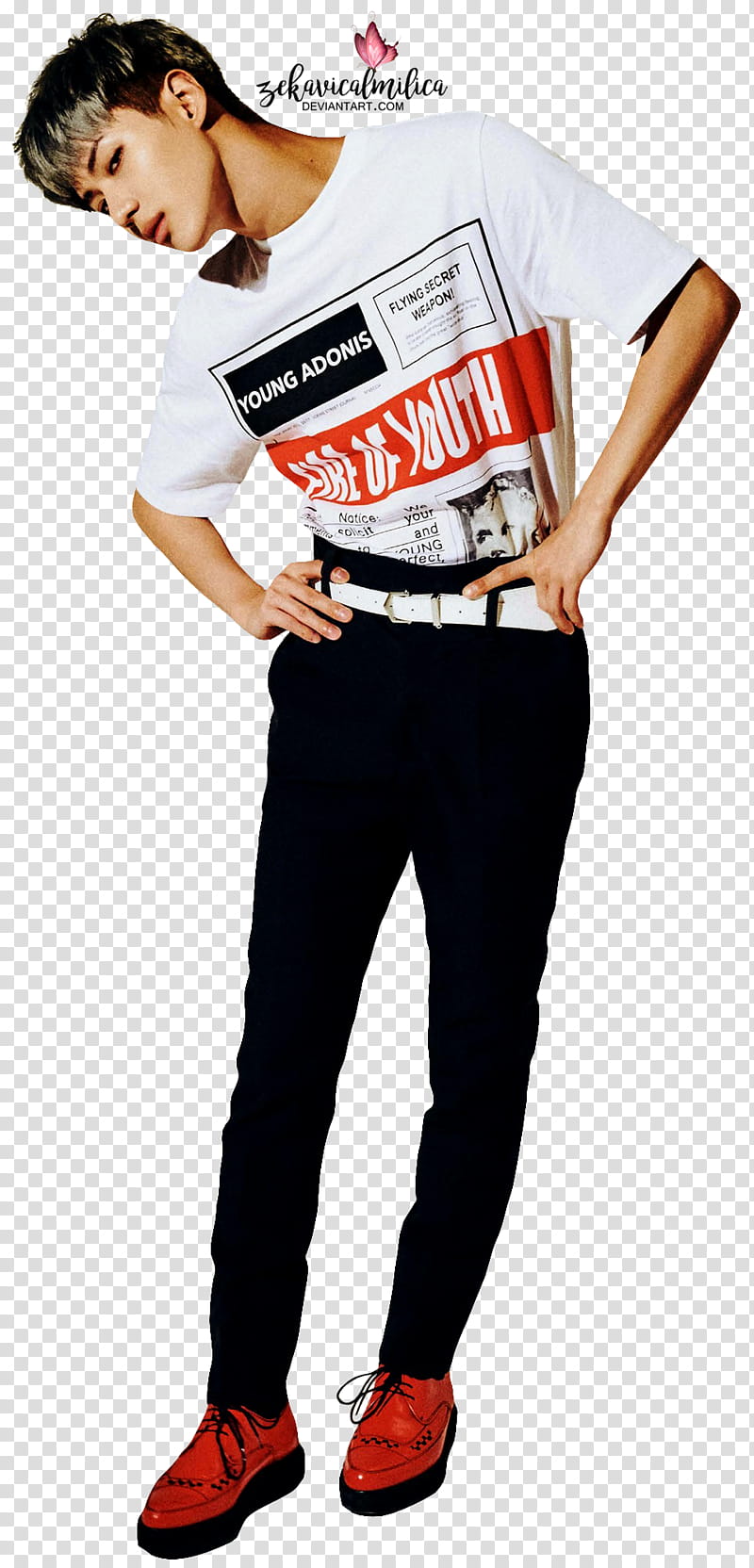 SHINee Taemin Move, man holding his waist while standing art transparent background PNG clipart