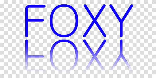 Blue Reflect Text Icons, Foxy, foxy text transparent background PNG clipart