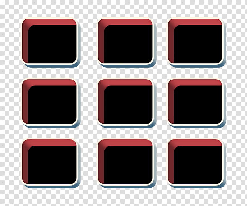 adjustment icon basic icon grid icon, Layout Icon, Red, Rectangle, Material Property, Square transparent background PNG clipart