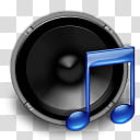 Speaker iTunes, speaker itunes x, round black speaker icon transparent background PNG clipart