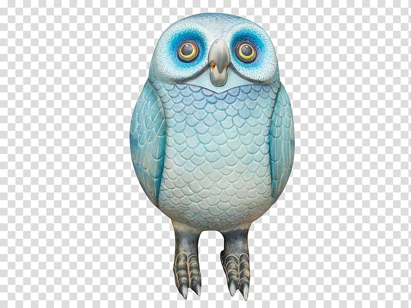 , blue owl figurine illustration transparent background PNG clipart