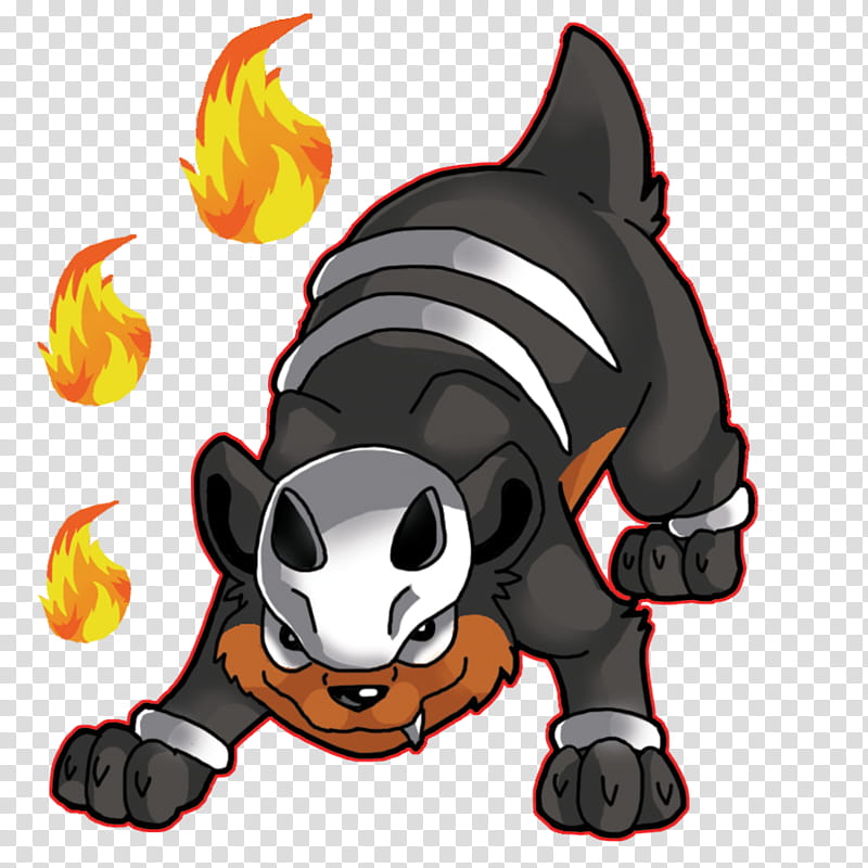 .::Houndour::., gray and white animal character transparent background PNG clipart