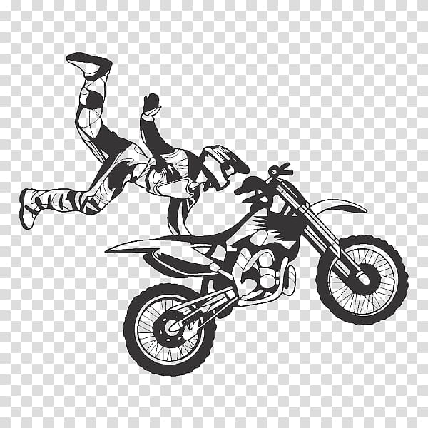 Bike, Motorcycle, Motocross, Decal, Sticker, Motorcycle Stunt Riding, Wall Decal, Motocross Rider transparent background PNG clipart