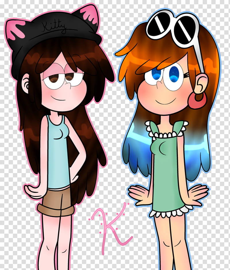 Me and Elena as Leni and Lori of The loud House! transparent background PNG clipart