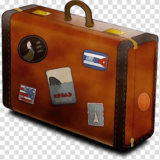 suitcase bag briefcase hand luggage baggage, Watercolor, Paint, Wet Ink, Medical Bag, Luggage And Bags, Travel transparent background PNG clipart