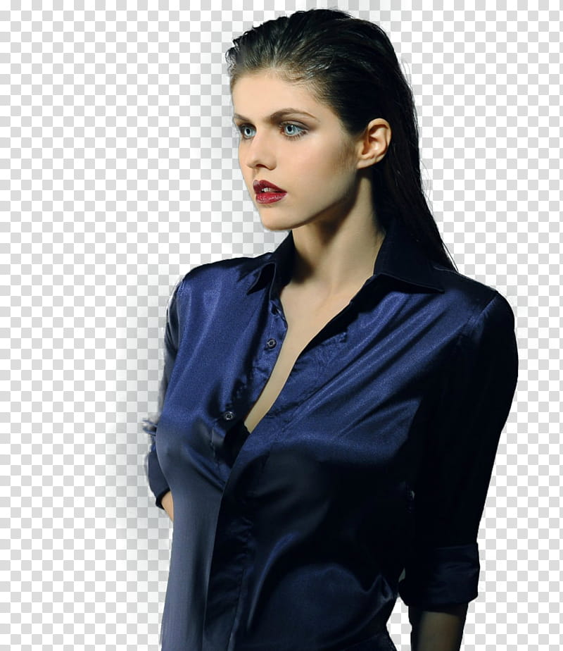 Alexandra Daddario, woman standing and facing side view transparent background PNG clipart