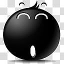 The Blacy, happy, black emoji illustration transparent background PNG clipart