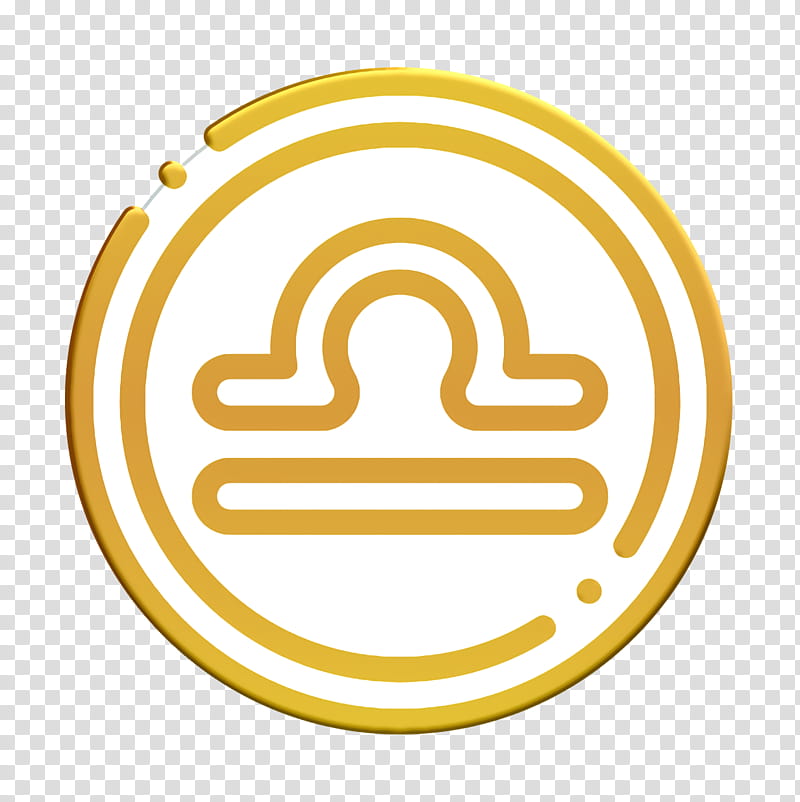 Esoteric icon Libra icon, Yellow, Circle, Logo, Symbol transparent background PNG clipart