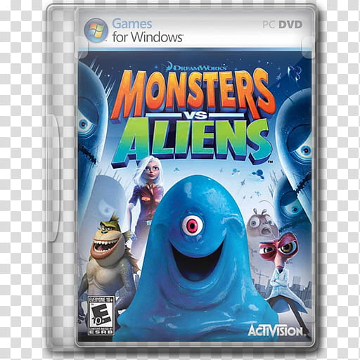 Game Icons , Monsters-vs.-Aliens, Game for Windows Monster vs Aliens case transparent background PNG clipart