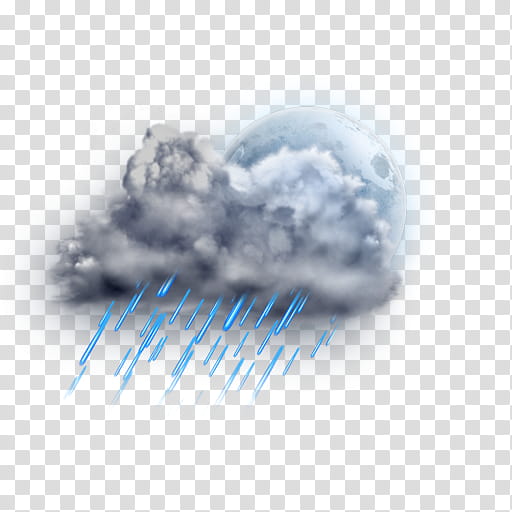 The REALLY BIG Weather Icon Collection, mostly-cloudy-storm-rain-night transparent background PNG clipart