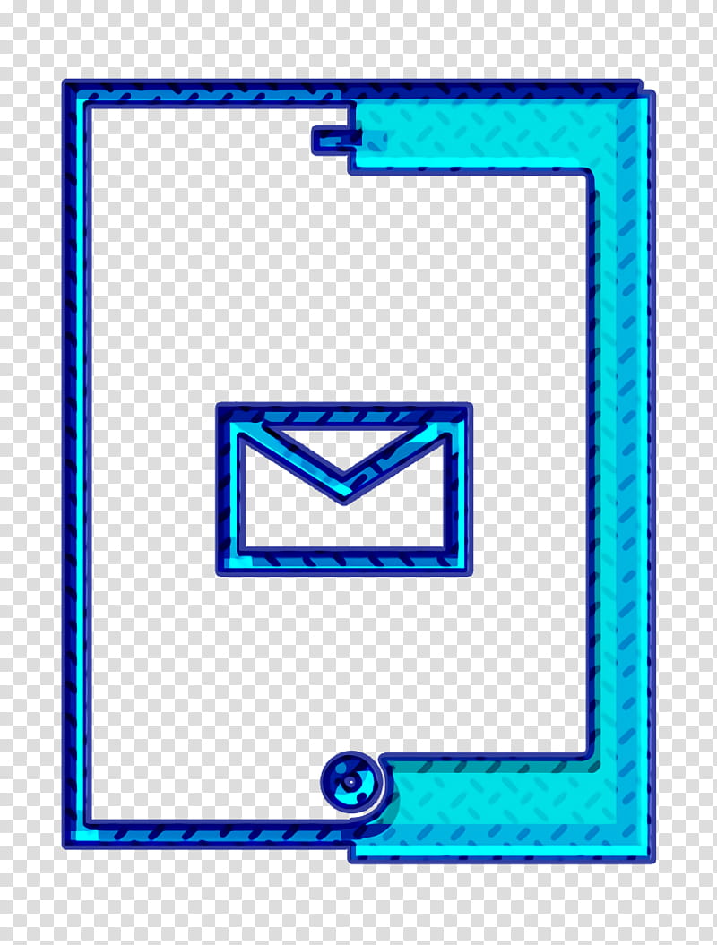 ipad icon message icon pro icon, Blue, Electric Blue, Line, Rectangle, Symbol, Square transparent background PNG clipart