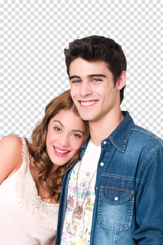 Violetta, woman leaning on man's shoulder while smiling transparent background PNG clipart
