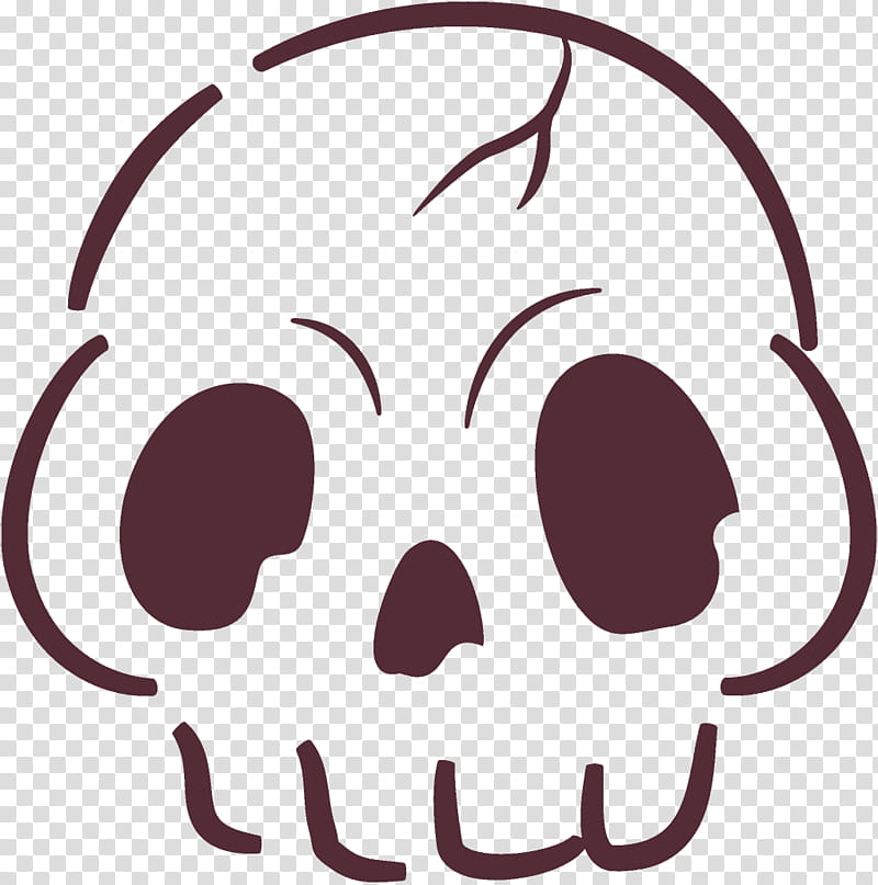 skull halloween, Halloween , Face, Nose, Head, Bone, Line Art, Snout transparent background PNG clipart