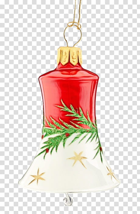 Christmas ornament, Watercolor, Paint, Wet Ink, Red, Leaf, Lighting, Holiday Ornament, Tree, Bell transparent background PNG clipart