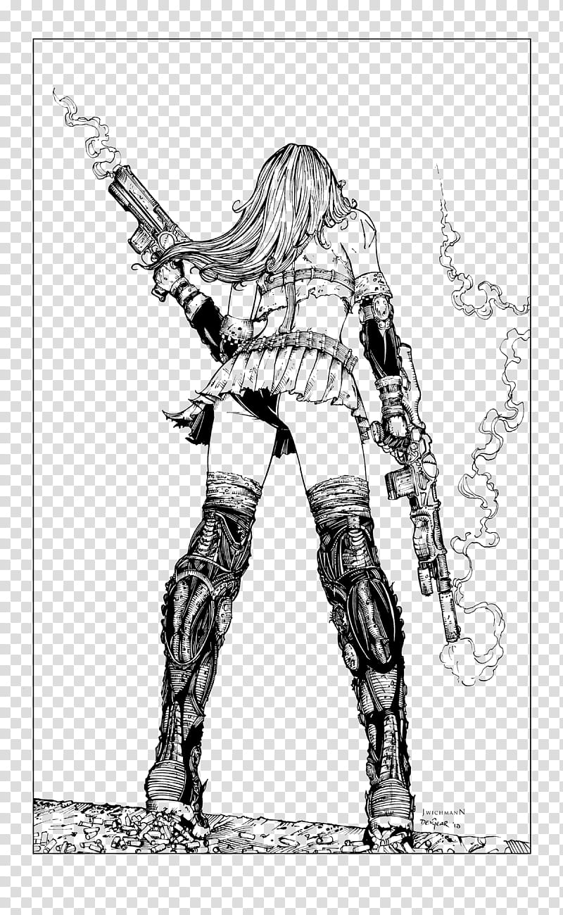 Aphrodite FLATS, female holding rifle transparent background PNG clipart